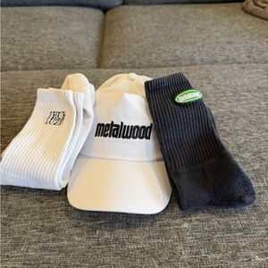 Metalwood Golf Hat with socks